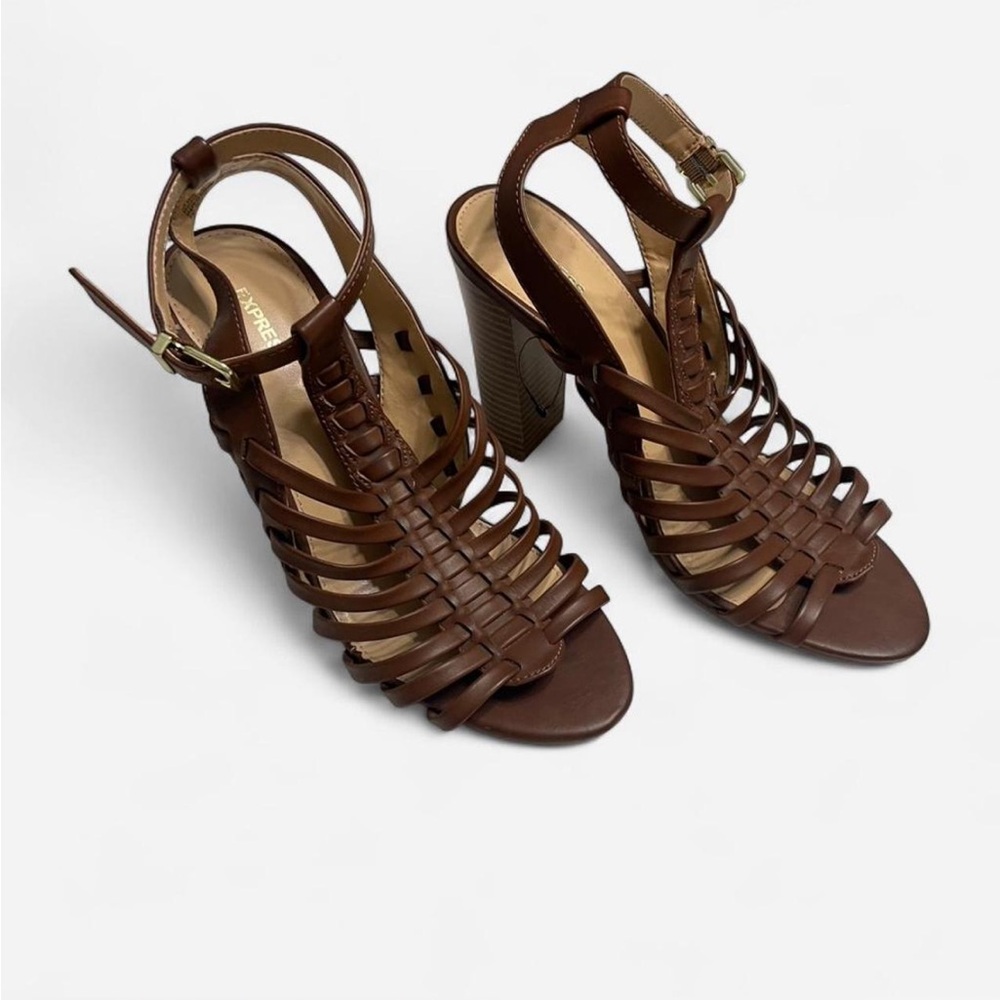 Express Strappy Block Heel